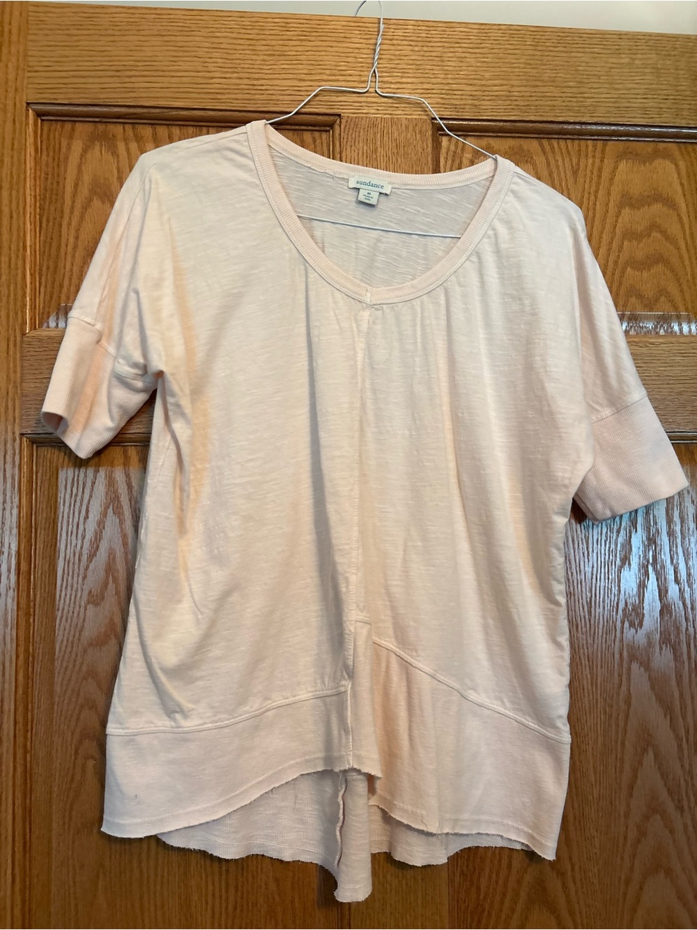 Madewell Pale Blush Short Sleeve V-Neck Top